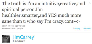 Illustration for article titled Jim Carrey Freaks Out On Twitter